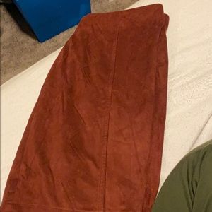 Faux suede skirt